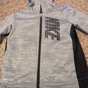Nike Kids Dri-FIT Gray and Black Jacket